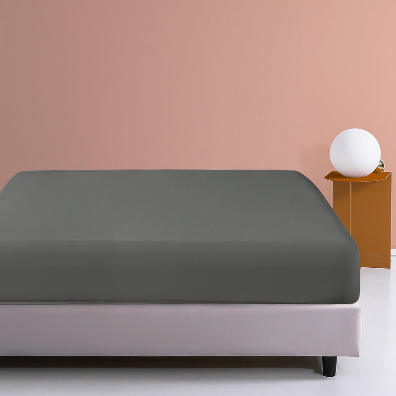 Drap-housse seulement, drap-housse à poche profonde en microfibre brossée 1800 - NTBAY, Drap-housse grand, Gris foncé