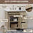 Ronnie 36" Single Vanity With White Carrara Quartz Top, Pre Assembled