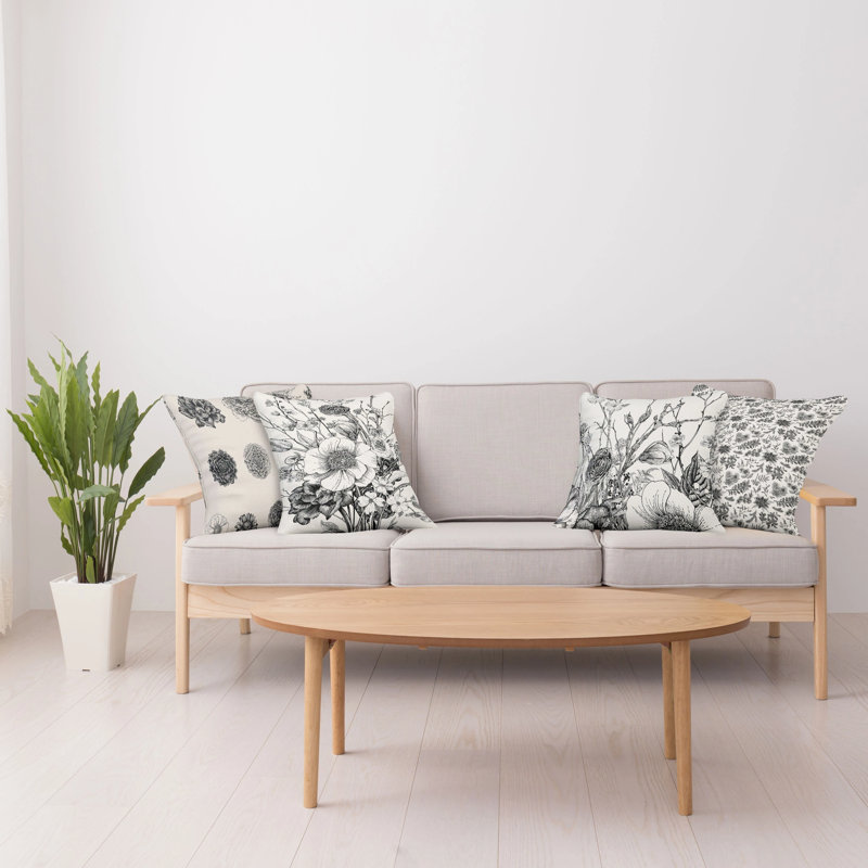 Ensemble de housse de coussin 4 pièces, 18" x 18"