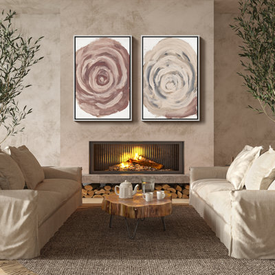"Earth Tone", art abstrait minimaliste contemporain, art mural encadré