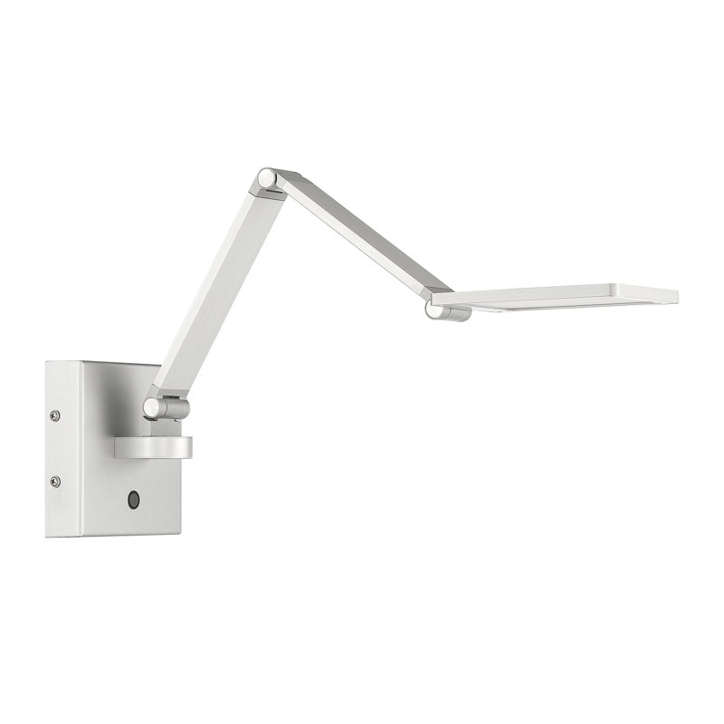 Bras pivotant à 1 lumière DEL à intensité variable Broadstairs, Aluminium, Rectangle
