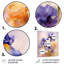 Impressions d'iris mauve et jaune - décoration murale florale en métal-92736184