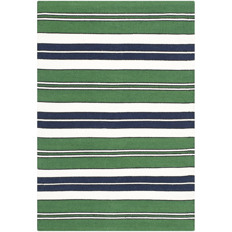 Tapis vert en polyester tissé à plat Lauren Ralph Lauren, Rectangle 2 pi x 3 pi