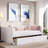 Aliasa Upholstered Daybed with Ergonomic Design Backrest and 2 Drawers-91834959