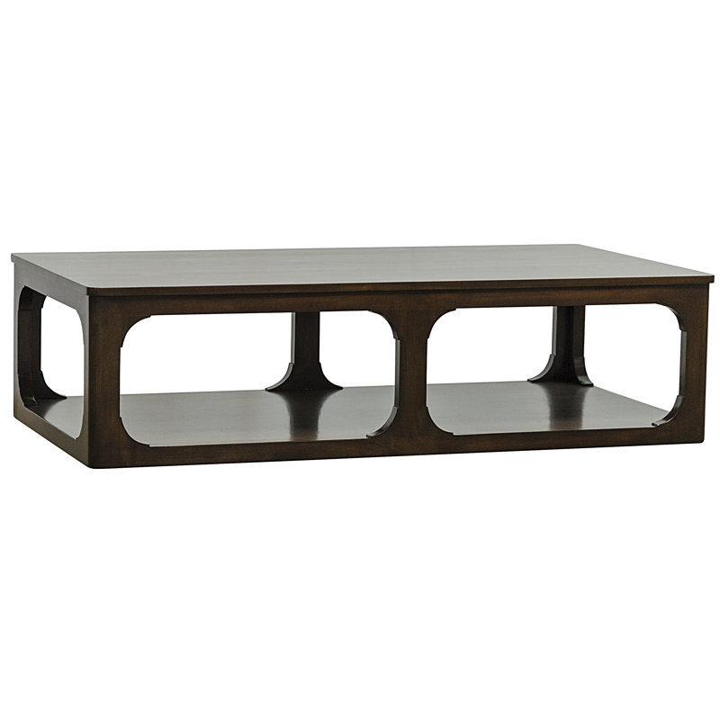 Table basse Gimso, H 18 po x L 68 po x l 36 po, Brun