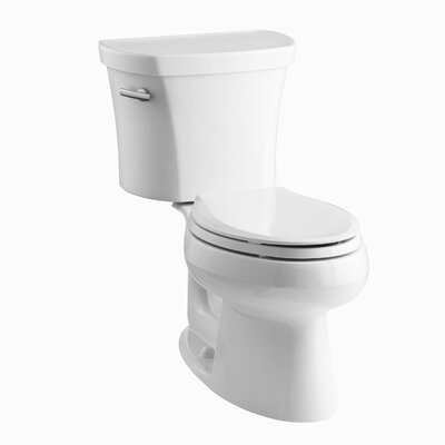 Wellworth Collection K-3948-0 1.28 GPF Floor Mounted Two-Piece Elongated Toilet with 14"" Rough-In and Left Hand Trip Lever in -  Kohler, K39480