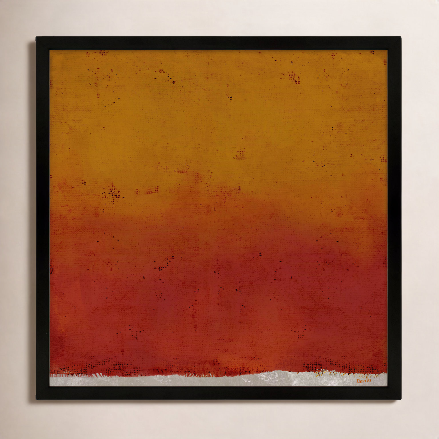 Sunset by Marco Marella for Studio M - Framed Wall Art, 16" H x 16" W, Paper, White