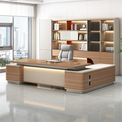 Bureau de direction en L 110,24 "haut de gamme et élégant