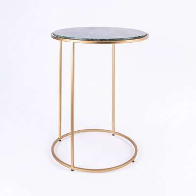 Nikelle Marble Top End Table