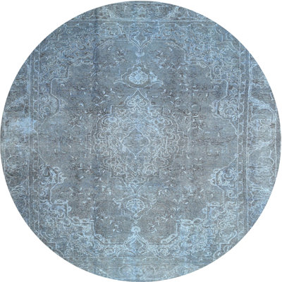 Tapis bleu/gris