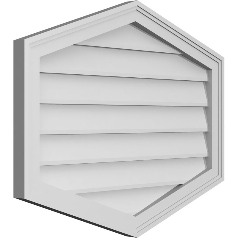 Ventilé vertical à pignon vertical 4/12 po, H 24 po x l 30 po x P 1,5 po
