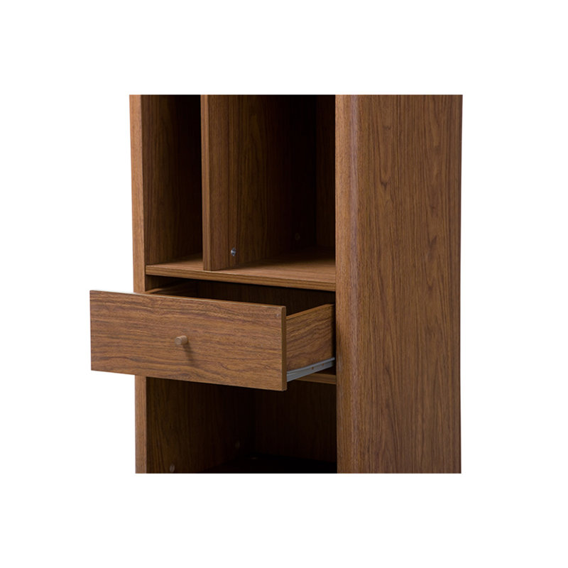  Ellingham Mid-Century Retro Modern 1-Drawer Sideboard Storage Cabinet Bookcase Organizer