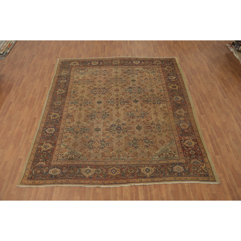 Tapis traditionnel à teinture végétale pré-1900 11x12