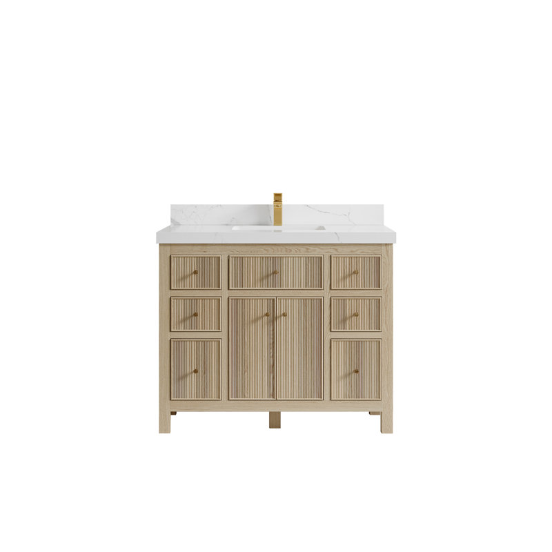 Ensemble de meuble-lavabo simple 42 po Craig-Lee, Calacatta Laza
