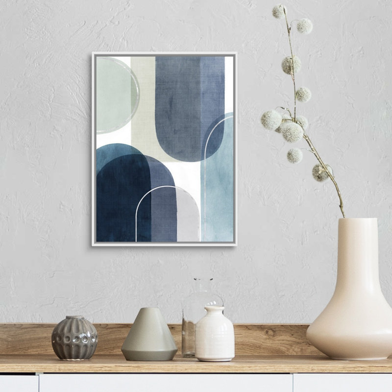 " Framed Move I ", White Framed, 18" H x 14" W x 1.75" D