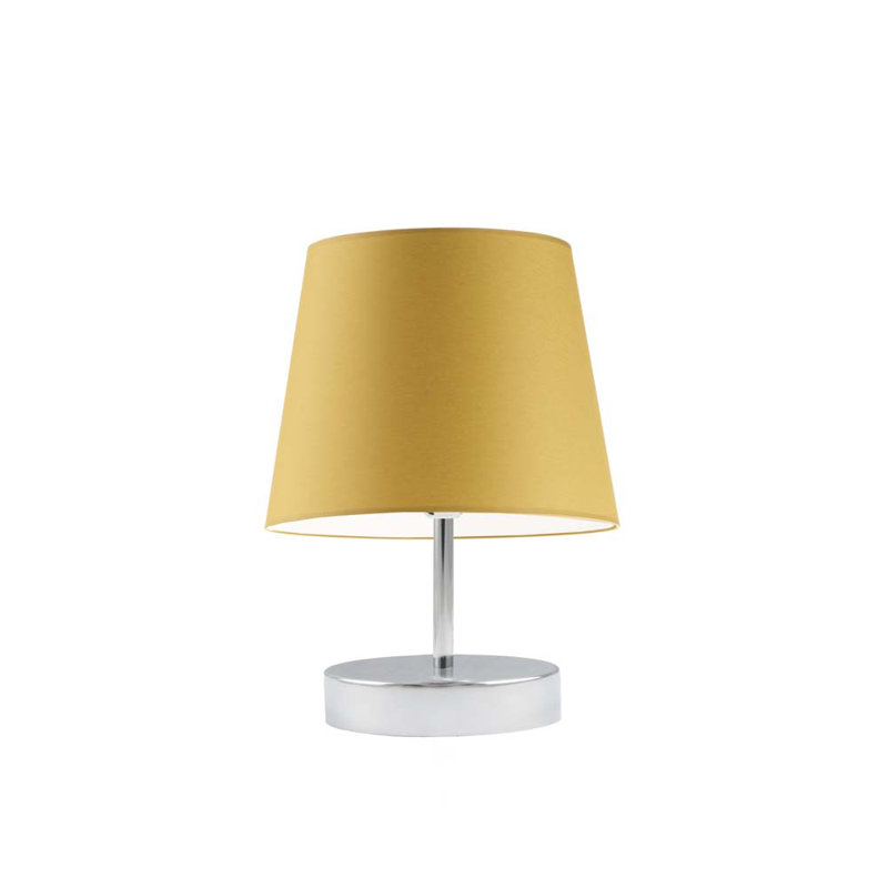Deok Metal Table Lamp, Chrome, Orange