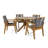 Natalia 4 - Person Acacia Patio Dining Set with Round Table