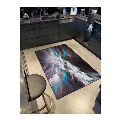Tapis lavable à motif d'espace