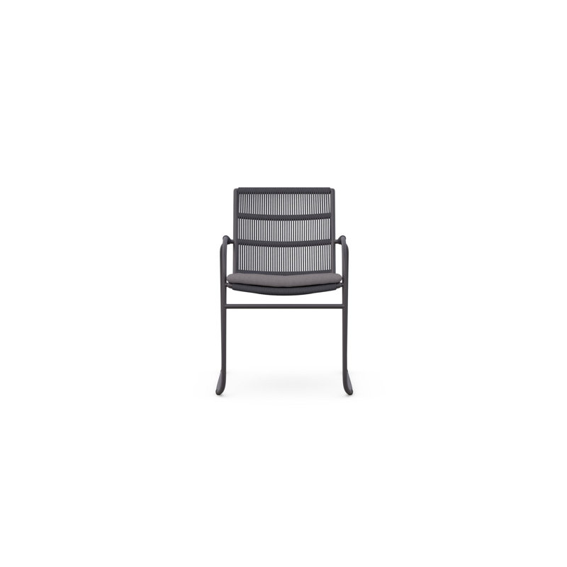 Cebu Stackable Dining Chair + Graphite Cushion