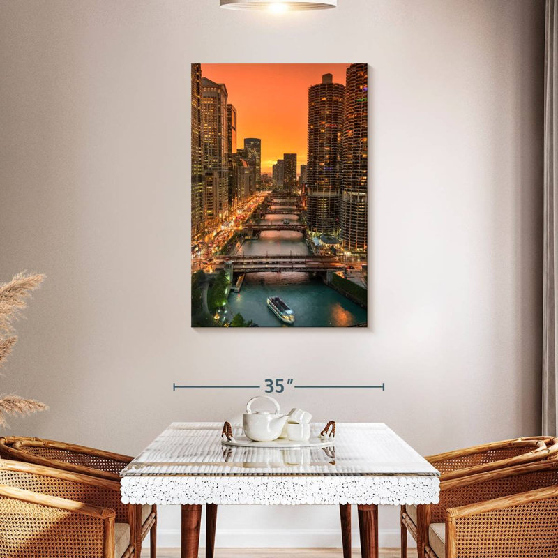 Hannes Chicago River, 45" H x 30" W