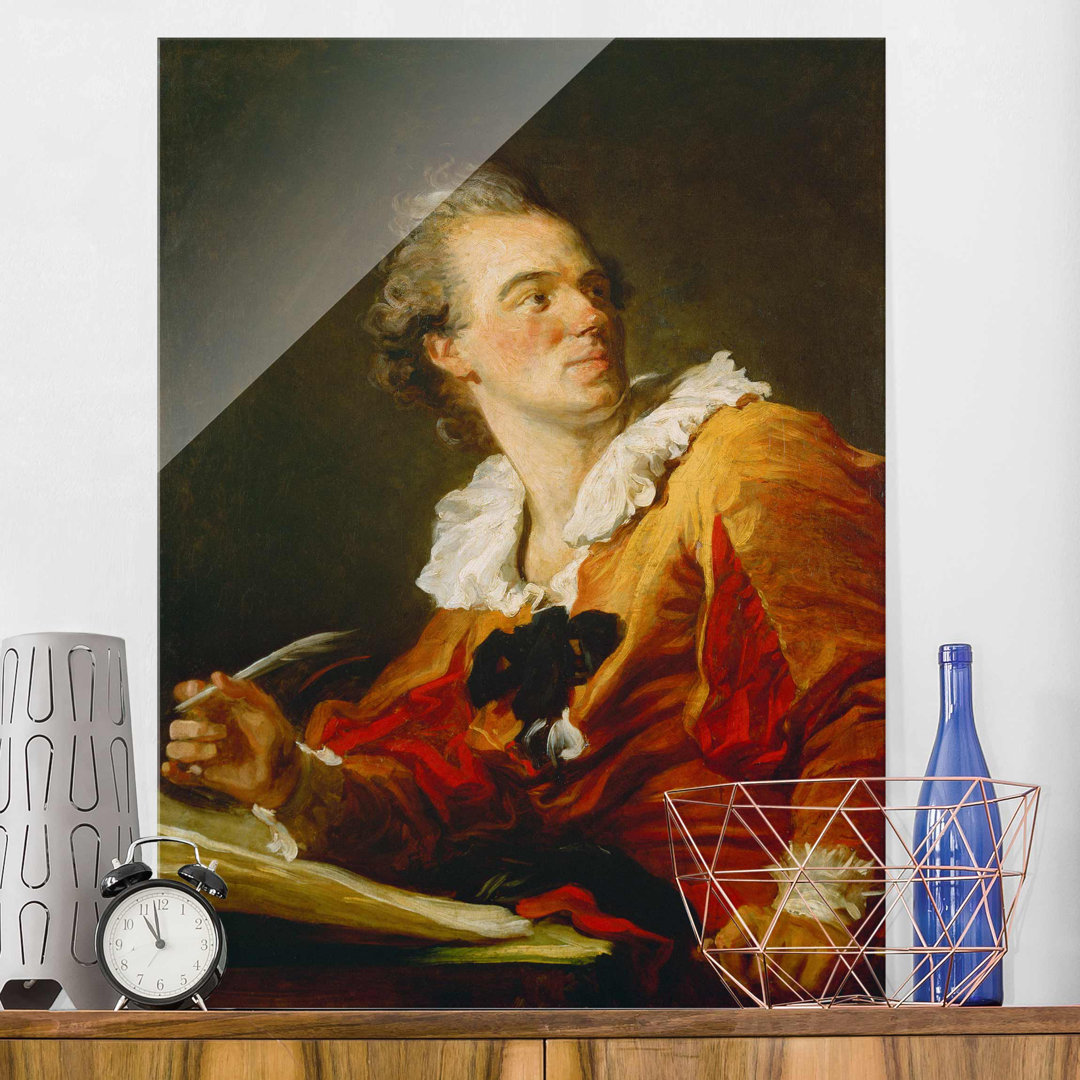 Glasbild Die Inspiration von Jean-Honoré Fragonard