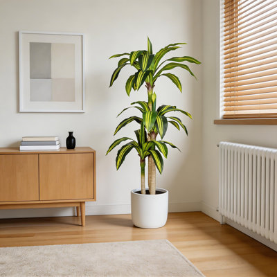 5ft Artificial Dracaena Tree In Pot For Indoor Outdoor Decor