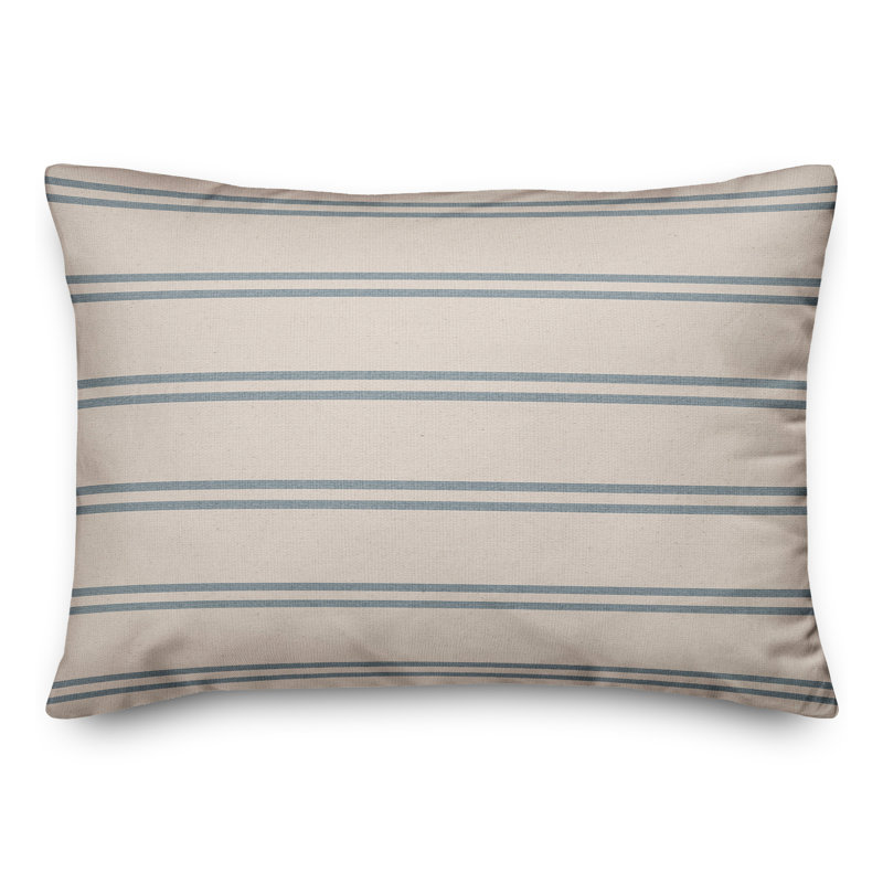 Polyester/Polyester Blend Lumbar Rectangular Pillow Cover & Insert, Blue/Blush