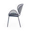 Fauteuil en fer forgé bleu marine Hauteur, 24,23, 25,63, fer bleu marine, conception relaxante, hauteur 34, 24,8, 25,5