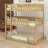 Triple Wood Bunk Bed, With Ladders, Guardrails-816754212