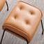 Fauteuil d'appoint et repose-pieds en cuir fleur-1830273281