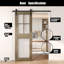 Porte de grange coulissante en bois massif non assemblé 26 po x 84 po de couleur gris classique 26 po x 84 po-125912112