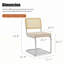 Chaises de salle à manger en velours et rotin avec pieds chromés-705766850-705766863