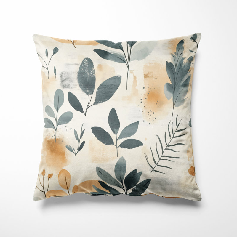 Coussin Floral - Coussin Boho, H 16 po x l 16 po