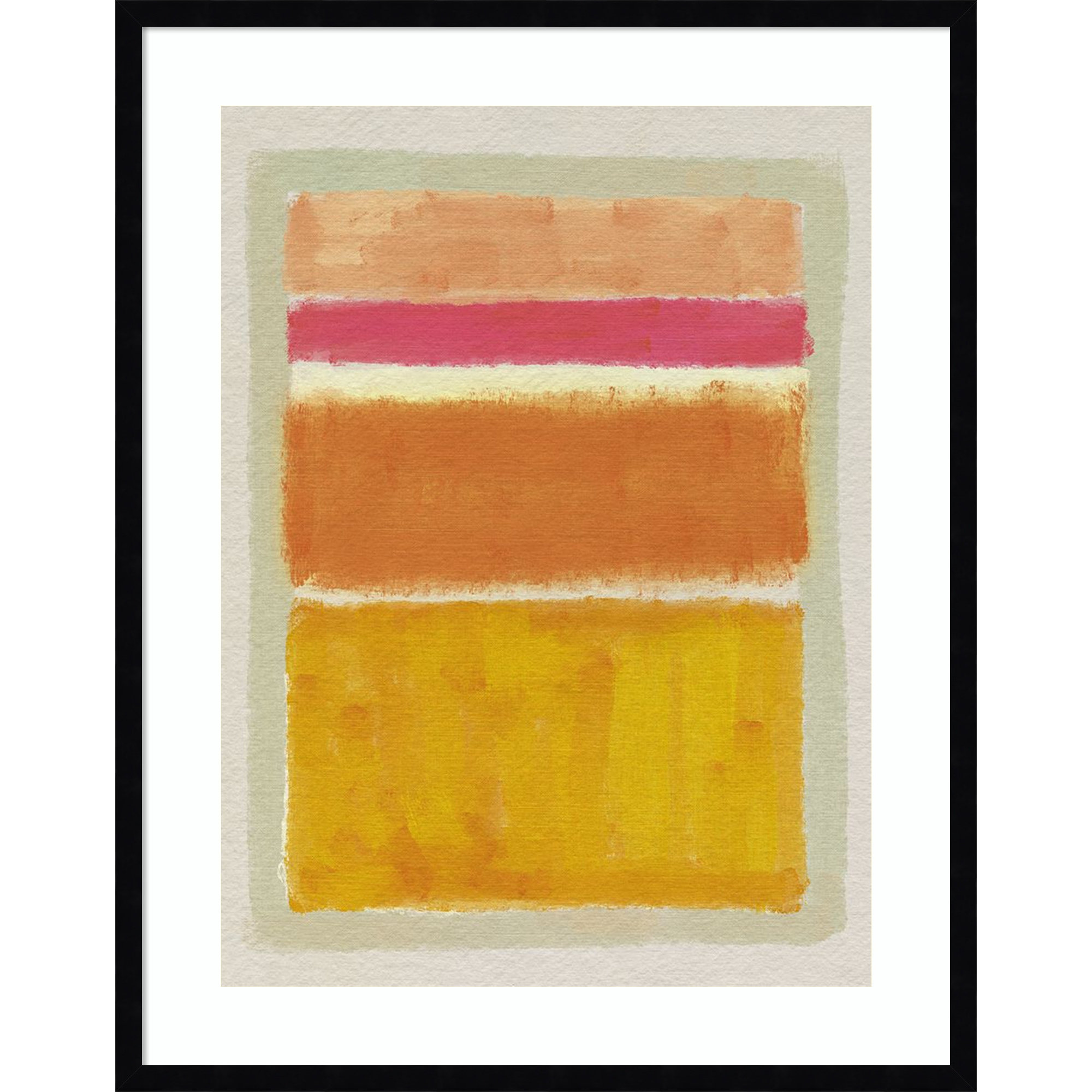 Rothko Inspired Tonescape by Victoria Barnes, Black, 33" H x 26" W x 1" D