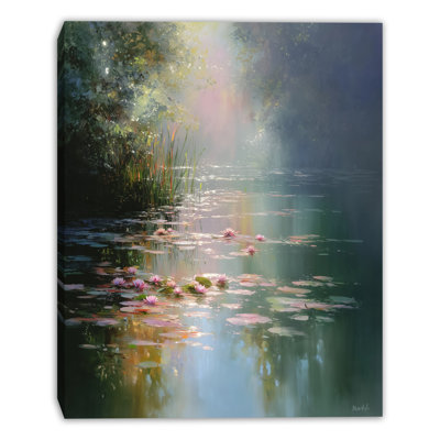 Morning Light Pond Wrapped Canvas Wall Art