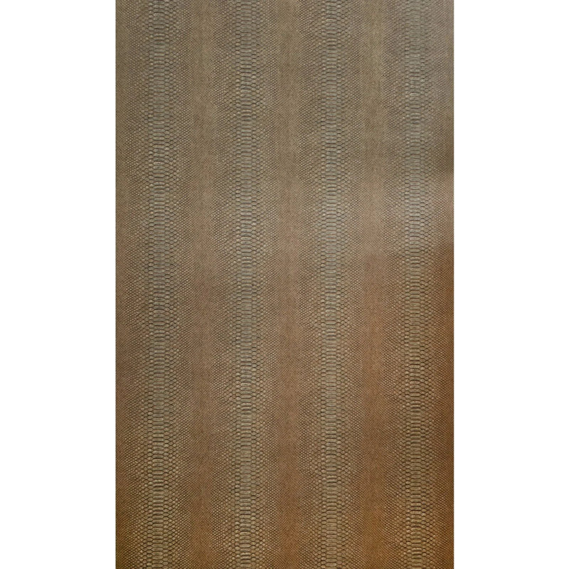 Papier peint moderne moutarde bronze olive brun imitation faux python