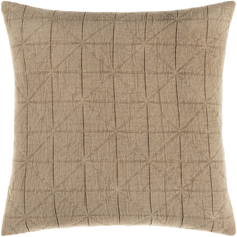 Housse de coussin Winona, 18" x 18", Gris moyen, Duvet
