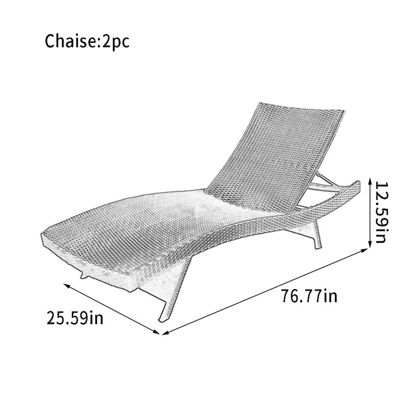 Veachel Outdoor Wicker Chaise Lounge