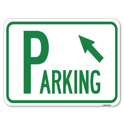 Parking With Arrow Pointing To Top Left/24517