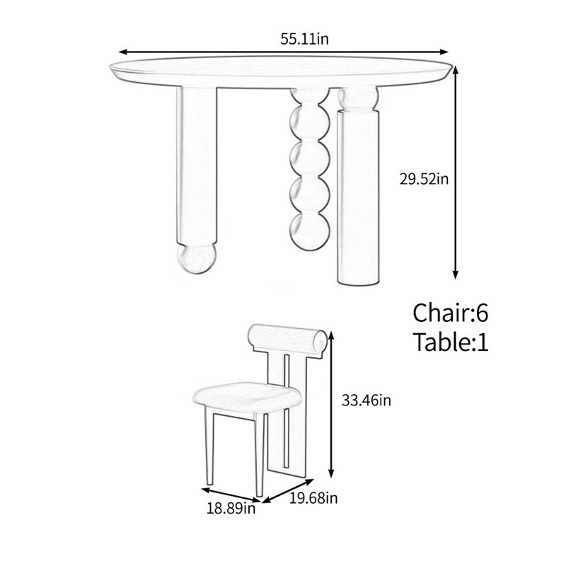 Select a high-end solid wood table set, 29.52"H x 55.11"L x 55.11"W