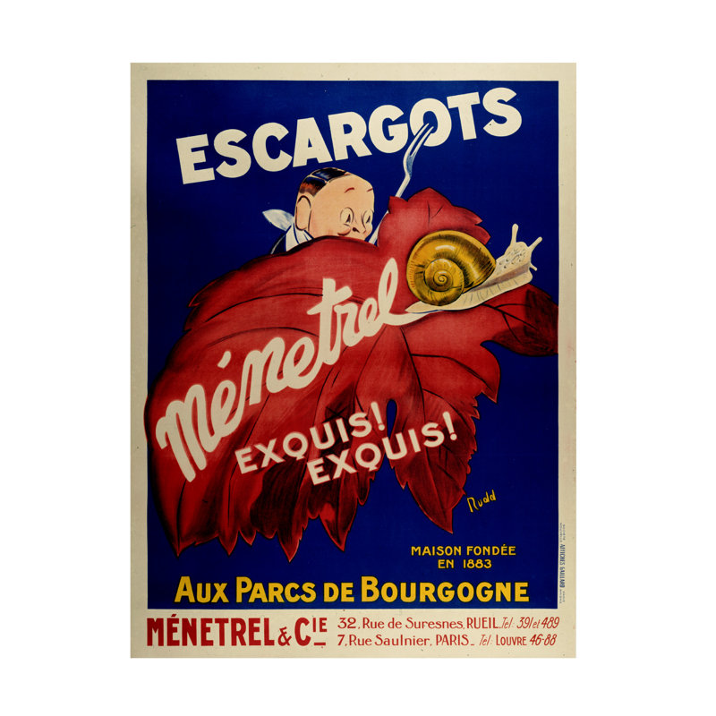 Art sur toile, Marcus Jules Escargots, H 19 po x l 14 po