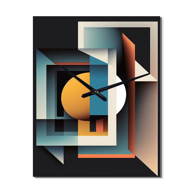 Retro Elementary Geometrics III - Horloges murales géométriques modernes, Très petit