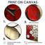 Ensemble de 6 décorations murales mosaïque rouge or et blanc Tango-1811397983-1811397982