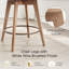 Lovetro Mid-Century Modern Swivel 26.8'' Linen Counter Stool with Solid Wood Frame-477407159