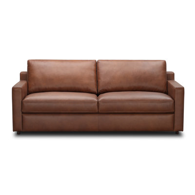 84'' Top Grain Leather Sofa