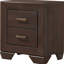 2 tables de chevet rectangulaires cuivrées foncées, aspect sophistiqué pour la chambre à coucher, cadre et table de chevet spacieuse, polyvalente pour la chambre à coucher, tiroirs doubles