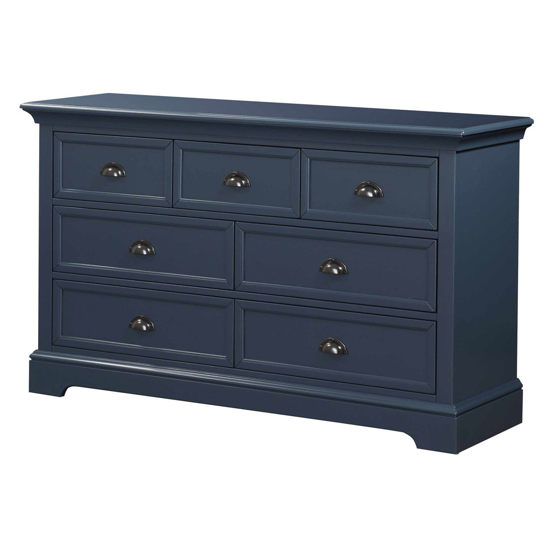 Huey 58'' W 7 - Drawer Dresser Greyleigh™ Color: Blue