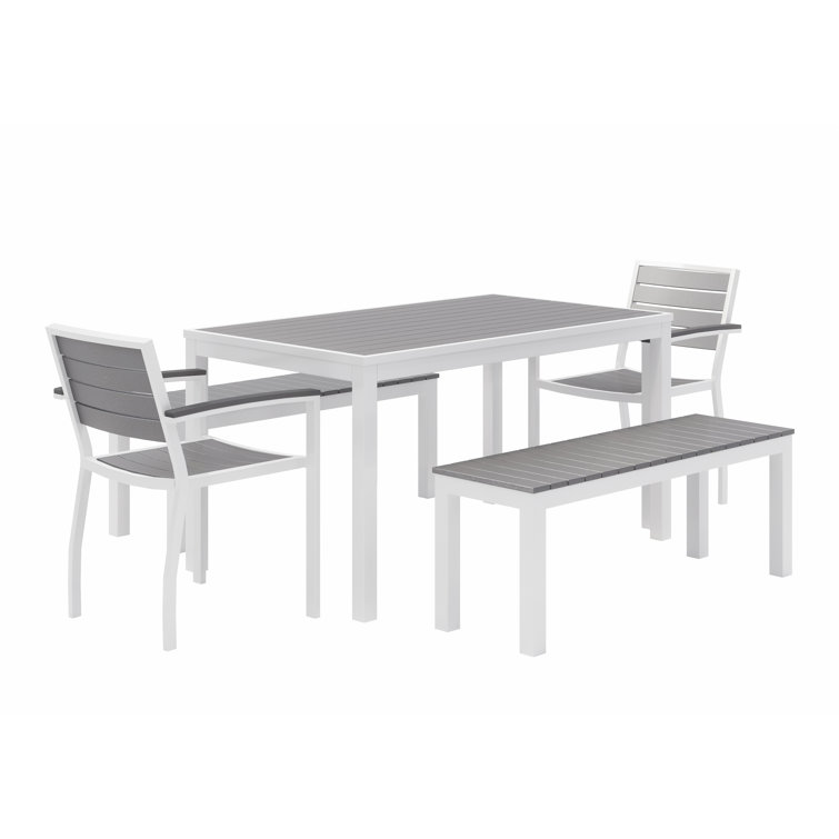 Eveleen Set 32" L Square Plastic/Acrylic Breakroom Table