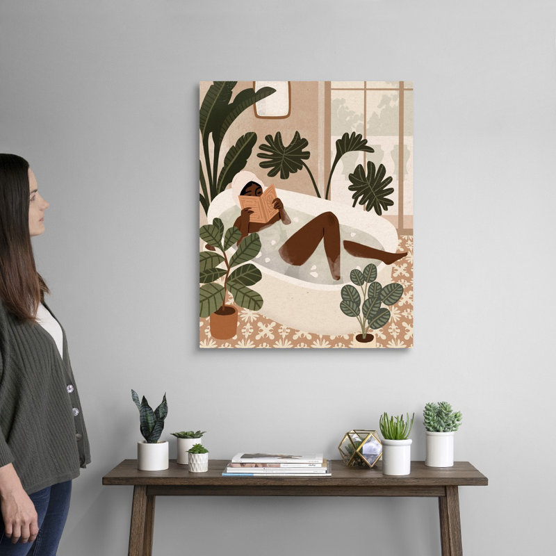 Home Spa I par Victoria Barnes - reproduction d'art, H 30 po x l 24 po x P 1,25 po, Toile tendue
