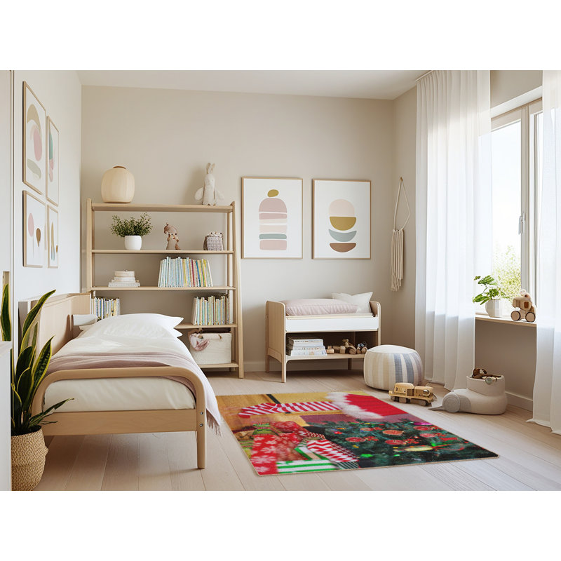 Tapis de décoration de noël sapin de noël, Rectangle 4 pi x 6 pi
